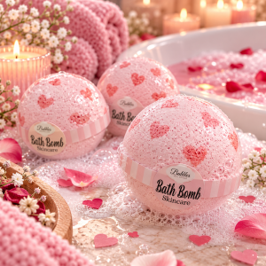 Bath Bomb sa srcima – Kupina & Mošus