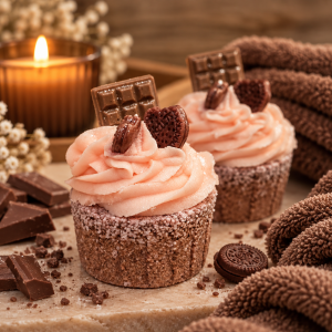 Cupcake Bath Bomb – Čokolada, med & vanila