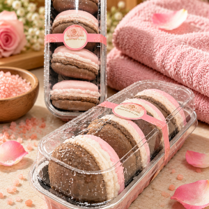 Set od 4 makarons sapuna – Vanila & Čokolada 